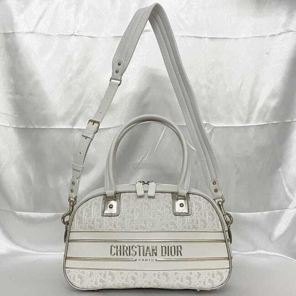 Dior Zipper All Bowling Christian Gold Bag  White Handbag Boston Vibe Trotter